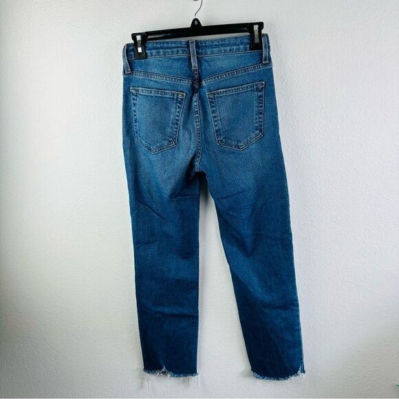 Just Black Denim Distressed Straight Fray Hem Size 24 - Picture 5 of 5